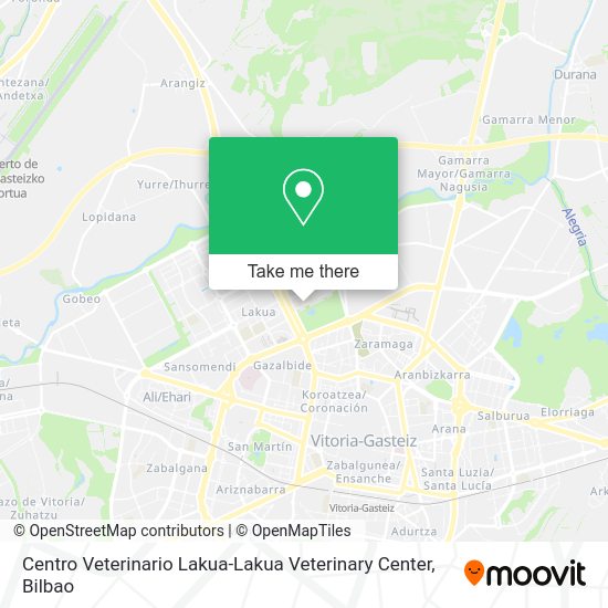 Centro Veterinario Lakua-Lakua Veterinary Center map