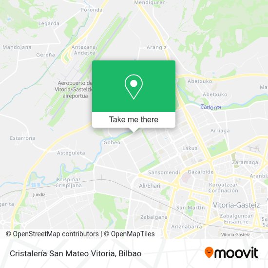 Cristalería San Mateo Vitoria map