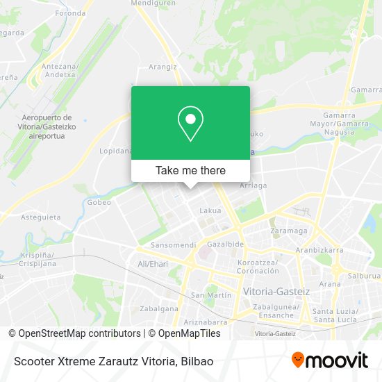 Scooter Xtreme Zarautz Vitoria map