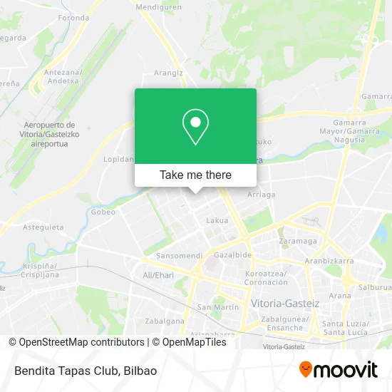 mapa Bendita Tapas Club