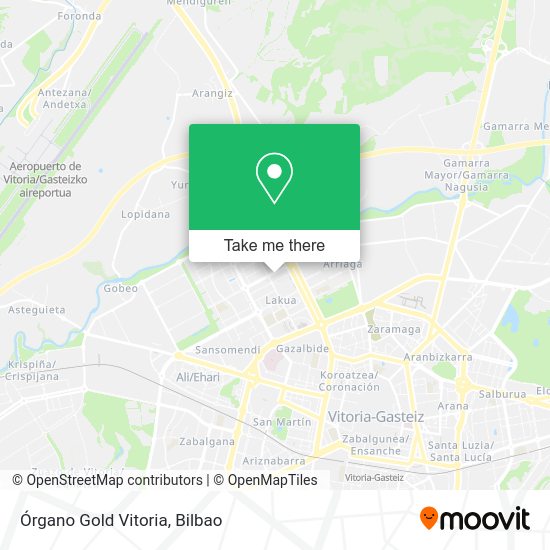 Órgano Gold Vitoria map