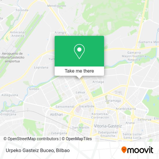 Urpeko Gasteiz Buceo map