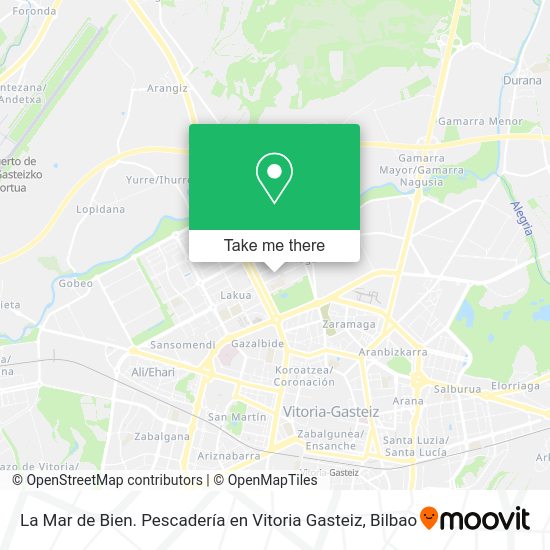La Mar de Bien. Pescadería en Vitoria Gasteiz map