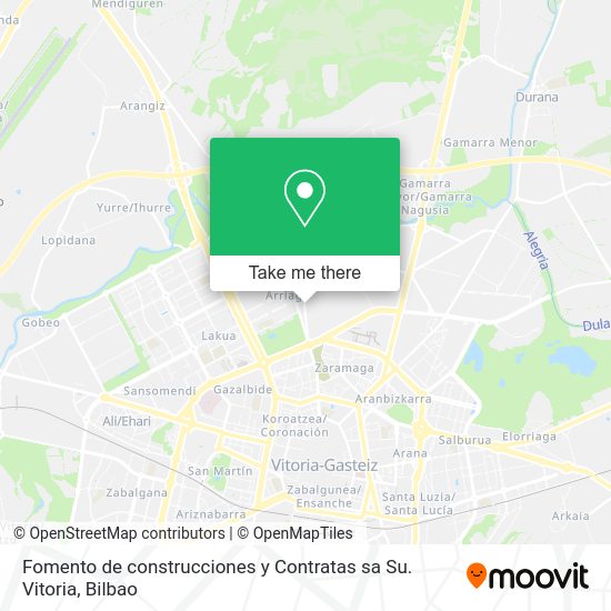 Fomento de construcciones y Contratas sa Su. Vitoria map