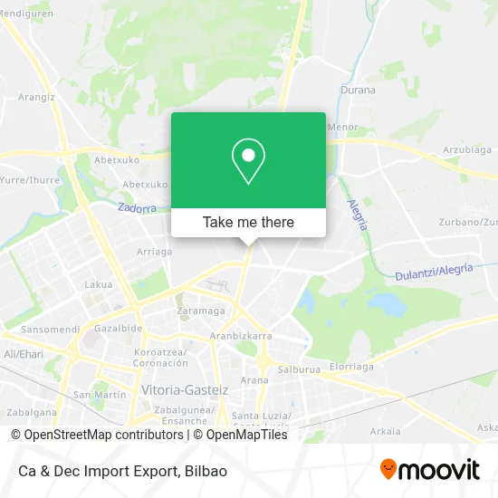 Ca & Dec Import Export map