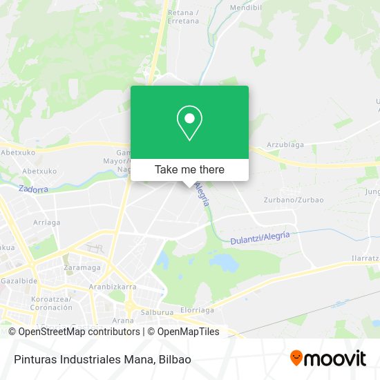 Pinturas Industriales Mana map