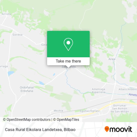Casa Rural Eikolara Landetxea map