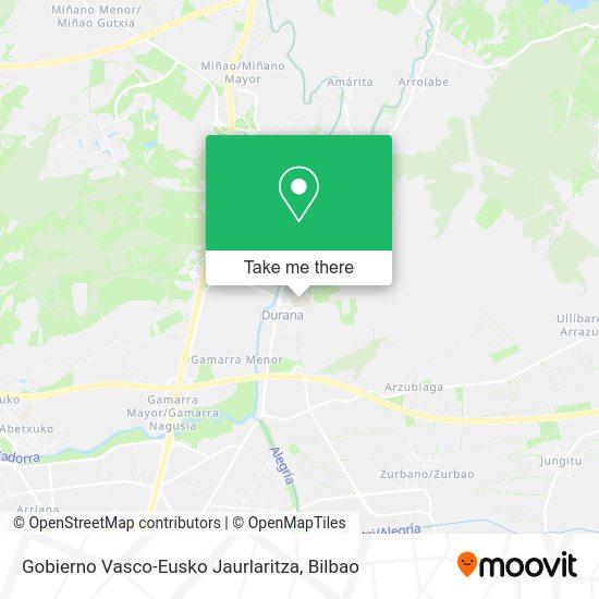 Gobierno Vasco-Eusko Jaurlaritza map