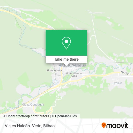 Viajes Halcón -Verin map