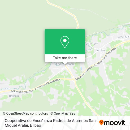 Cooperativa de Enseñanza Padres de Alumnos San Miguel Aralar map