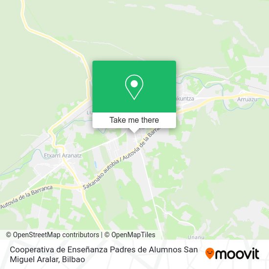 Cooperativa de Enseñanza Padres de Alumnos San Miguel Aralar map
