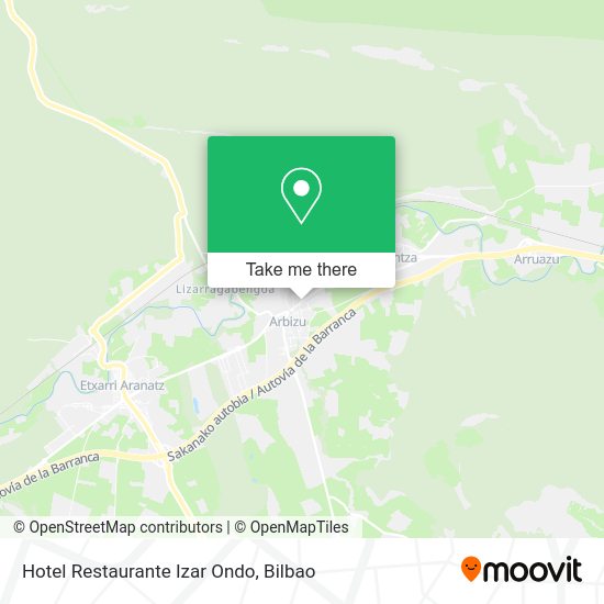 Hotel Restaurante Izar Ondo map