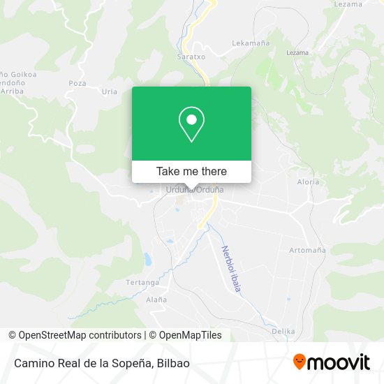 Camino Real de la Sopeña map