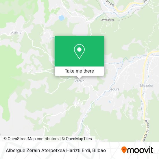 Albergue Zerain Aterpetxea Harizti Erdi map
