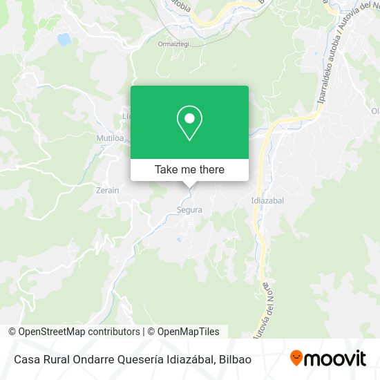 Casa Rural Ondarre Quesería Idiazábal map