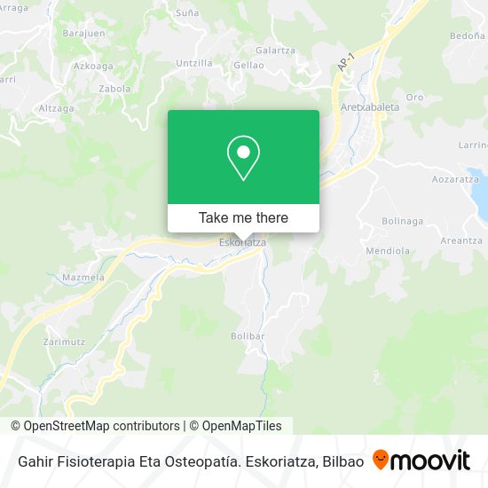 Gahir Fisioterapia Eta Osteopatía. Eskoriatza map
