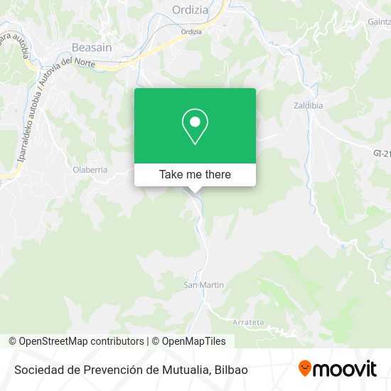 Sociedad de Prevención de Mutualia map