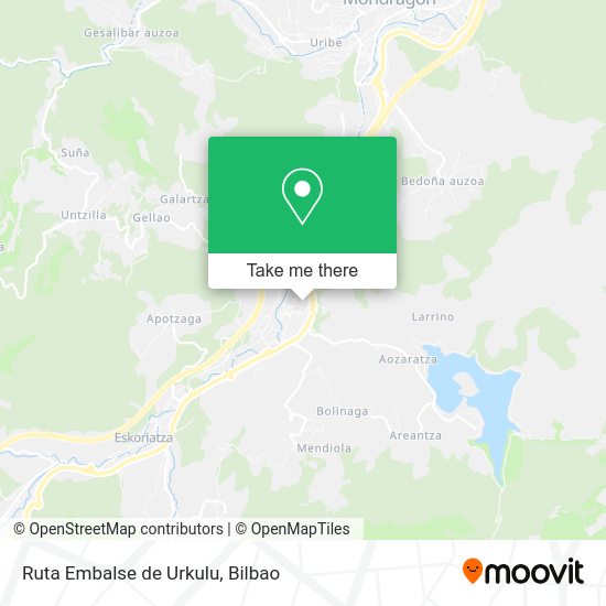 Ruta Embalse de Urkulu map