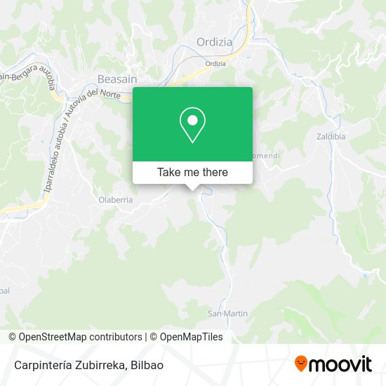 Carpintería Zubirreka map