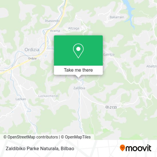 Zaldibiko Parke Naturala map
