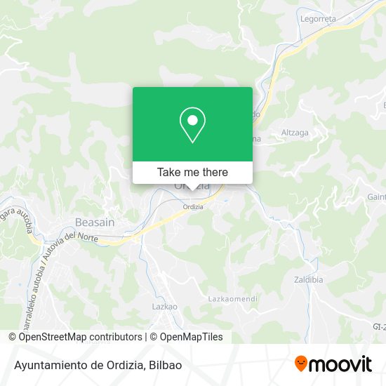 Ayuntamiento de Ordizia map