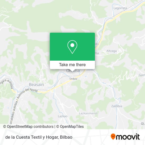 de la Cuesta Textil y Hogar map