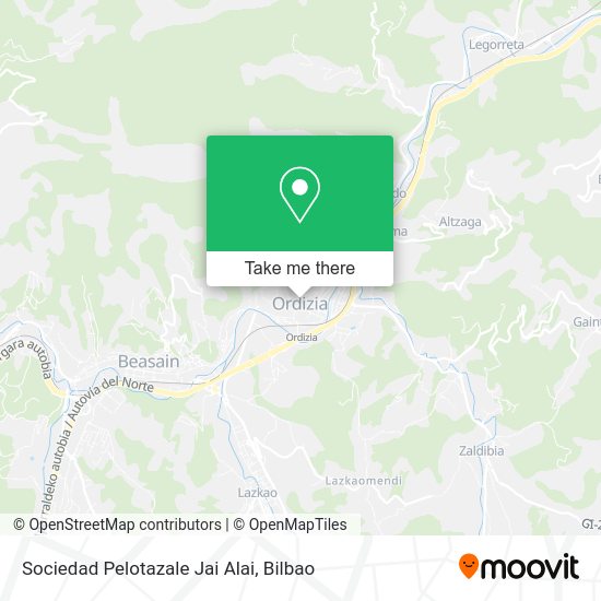 Sociedad Pelotazale Jai Alai map