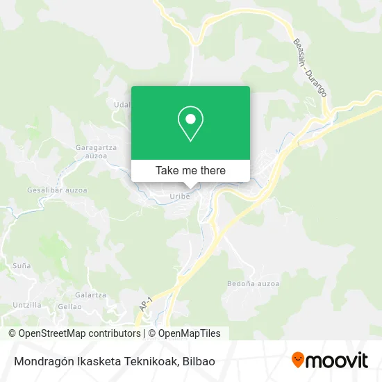 Mondragón Ikasketa Teknikoak map