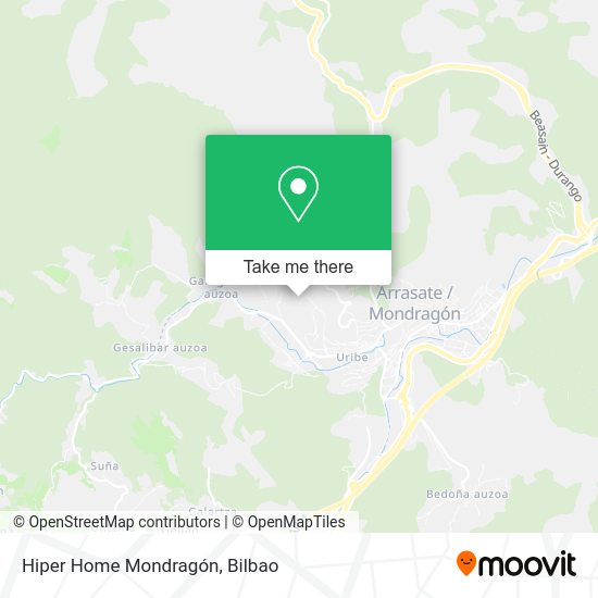 Hiper Home Mondragón map