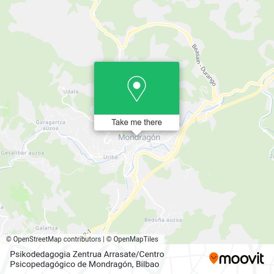 Psikodedagogia Zentrua Arrasate / Centro Psicopedagógico de Mondragón map