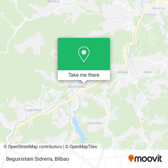 Beguiristain Sidrería map