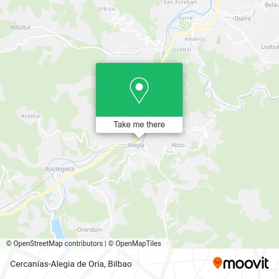 Cercanías-Alegia de Oria map