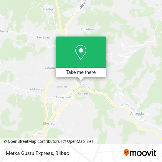 Merka Gustu Express map