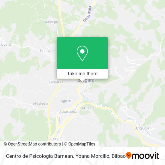 Centro de Psicología Barnean. Yoana Morcillo map