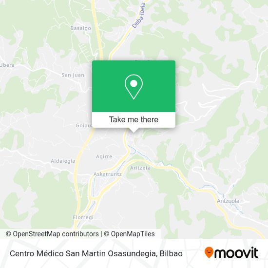 Centro Médico San Martin Osasundegia map
