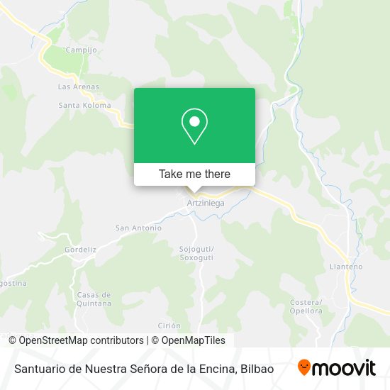 Santuario de Nuestra Señora de la Encina map