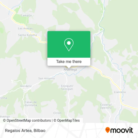 Regalos Artea map