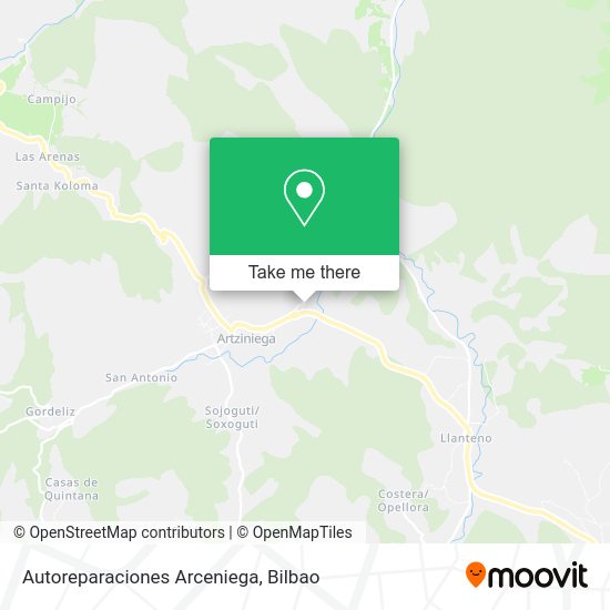 Autoreparaciones Arceniega map