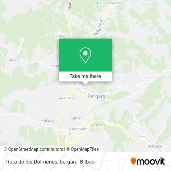 Ruta de los Dolmenes, bergara map