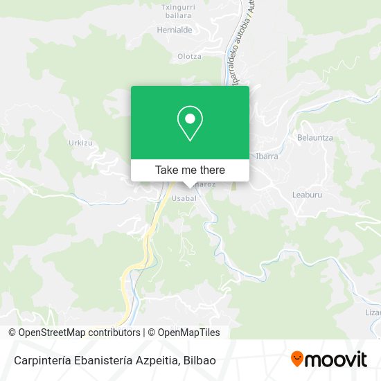 Carpintería Ebanistería Azpeitia map