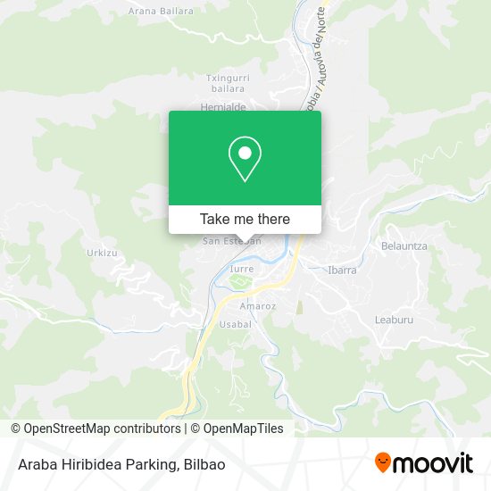 Araba Hiribidea Parking map