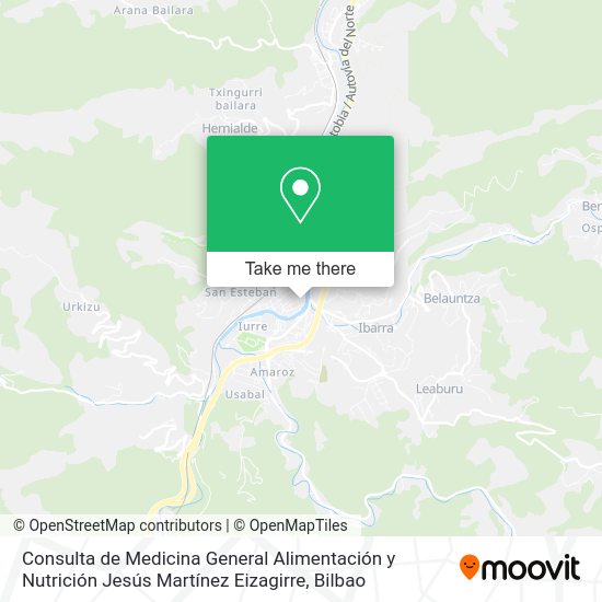 Consulta de Medicina General Alimentación y Nutrición Jesús Martínez Eizagirre map