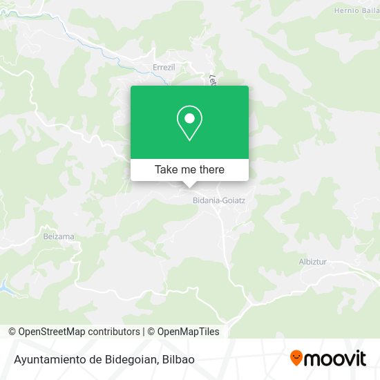 Ayuntamiento de Bidegoian map