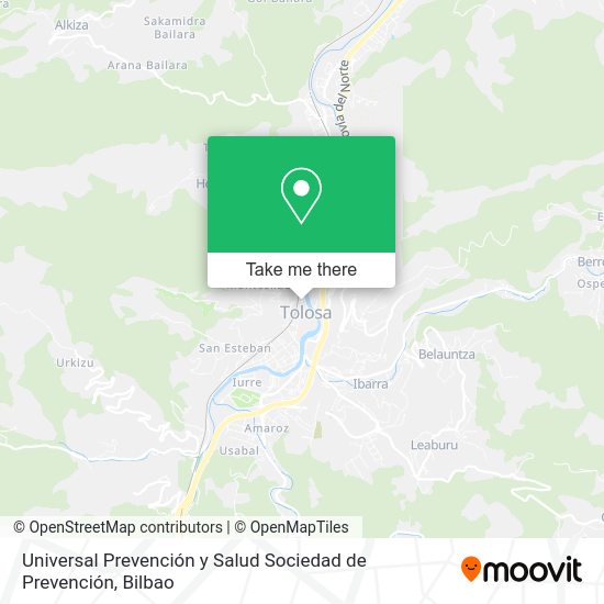 Universal Prevención y Salud Sociedad de Prevención map