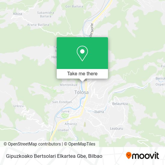 Gipuzkoako Bertsolari Elkartea Gbe map