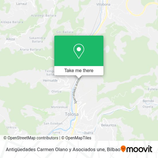 Antigüedades Carmen Olano y Asociados une map