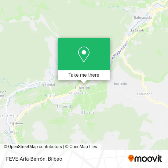 FEVE-Arla-Berrón map