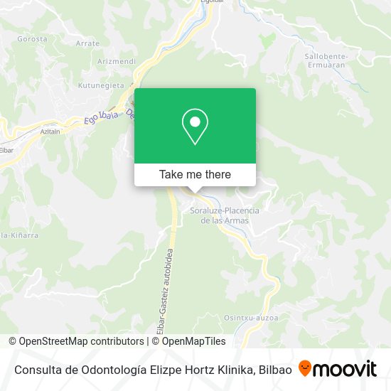 Consulta de Odontología Elizpe Hortz Klinika map