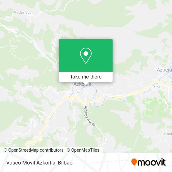Vasco Móvil Azkoitia map