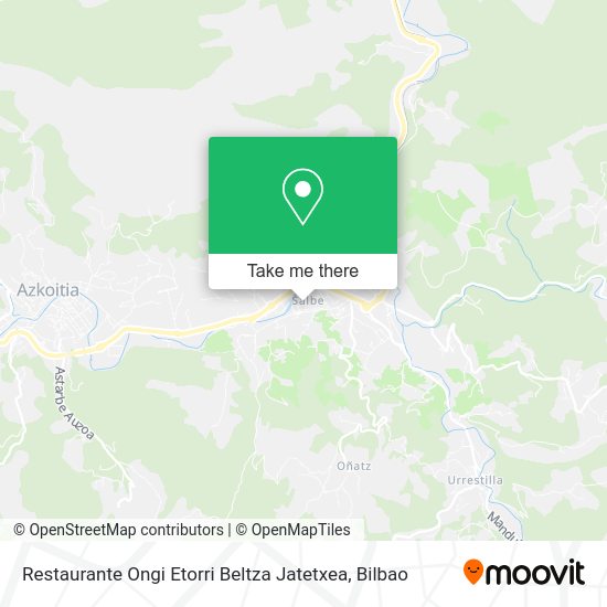 Restaurante Ongi Etorri Beltza Jatetxea map